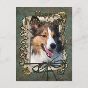 Vaderdag - Stone Paws - Sheltie Briefkaart