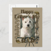 Vaderdag - Stone Paws - West Highland Terrier Briefkaart (Voorkant / Achterkant)