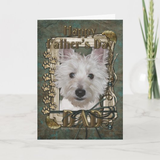 Vaderdag - Stone Paws - West Highland Terrier Kaart (Voorkant)
