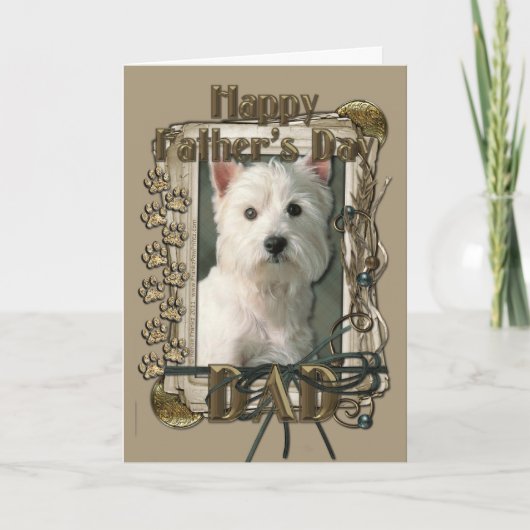 Vaderdag - Stone Paws - West Highland Terrier Kaart (Voorkant)