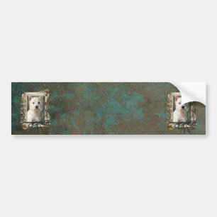 Vaderdag - Stone Paws - Westie Bumpersticker