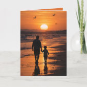 Vaderdag Sunset Beach Bedankkaart (Voorkant)