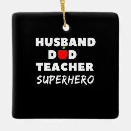 Vaderdag | Super Husband Dad Teacher Keramisch Ornament