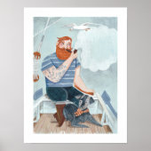 Vaderdag superheld zeiler poster (Voorkant)