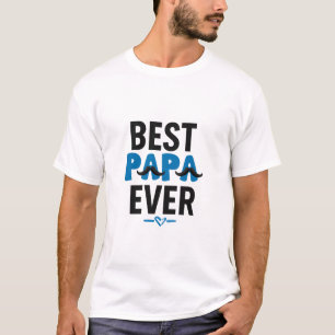 Vaderdag T-shirt - Beste papa ooit snor T-shirt