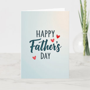 Vaderdag Teal Script Kaart