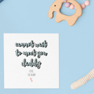 Vaderdag toekomstige vader binnenkort pappa blauw  kaart