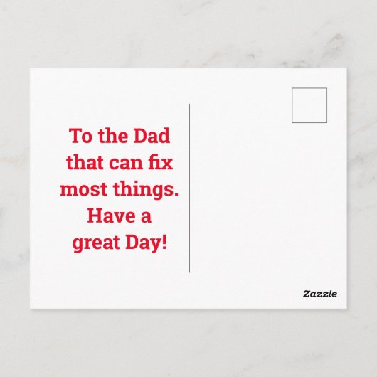 Vaderdag Tools Briefkaart (Achterkant)