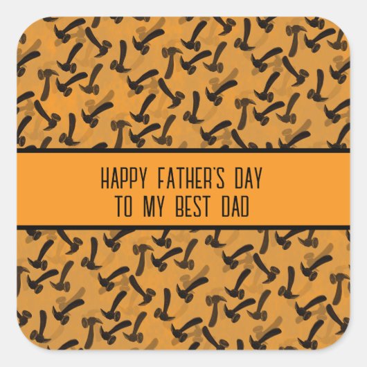 Vaderdag-tools Vierkante Sticker (Voorkant)