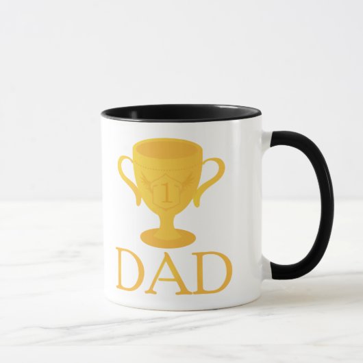 vaderdag trofee voor nummer één pap cadeau mok (Rechts)
