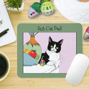 Vaderdag Tuxedo Cat Muismat