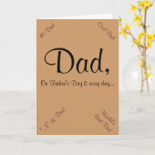 Vaderdag uitdrukkingen kaart (Gele Bloem)