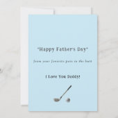 Vaderdag vader en zoon spelen golf (Achterkant)