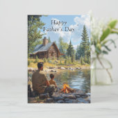 Vaderdag Vader & Zoon Log Cabin Kampvuur (Staand voorkant)