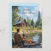 Vaderdag Vader & Zoon Log Cabin Kampvuur (Voorkant / Achterkant)