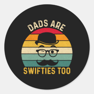 Vaderdag vaders zijn ook wifties ronde sticker