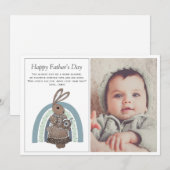 Vaderdag van Baby Foto Flat Holiday Card Feestdagenkaart (Voorkant / Achterkant)