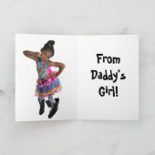 VADERDAG VAN DAUGHTER BEDANKKAART (Binnen)
