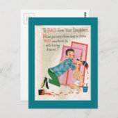  vaderdag van Daughters Briefkaart (Voorkant / Achterkant)
