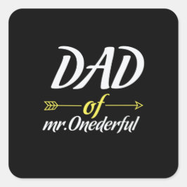 Vaderdag van de heer Onederful Vierkante Sticker