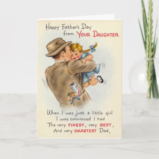 Vaderdag - van je dochter, Kaart (Voorkant)