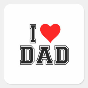 Vaderdag van papa - Vet en eenvoudig ontwerp Vierkante Sticker