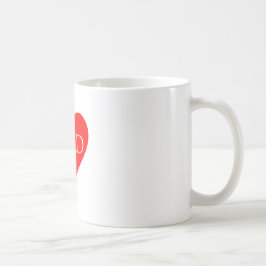Vaderdag van rood hart koffiemok