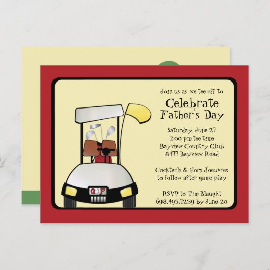 Vaderdag van uitnodiging (Voorkant / Achterkant)