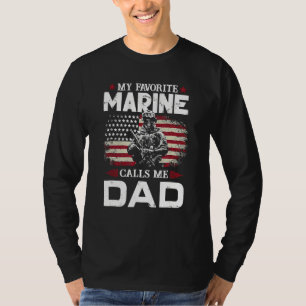 Vaderdag vlag Mijn favoriete marinier noemt me pap T-shirt