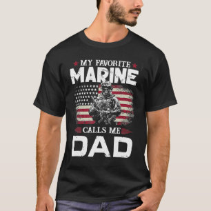 Vaderdag vlag Mijn favoriete marinier noemt me pap T-shirt