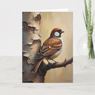 Vaderdag Vogel Kunstkaart Kaart