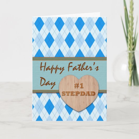 Vaderdag voor #1 Stepdad, Argyle Design Kaart (Voorkant)