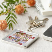 Vaderdag voor Baseball-fotocollage Sleutelhanger (Zijkant)