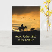 Vaderdag voor Broeder Land Westerne Cowboy Kaart (Gele Bloem)
