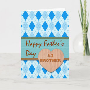 Vaderdag voor Brother, Argyle en Wood Heart Kaart