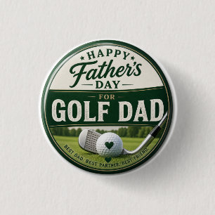 Vaderdag voor golf vader ronde button 3,2 cm