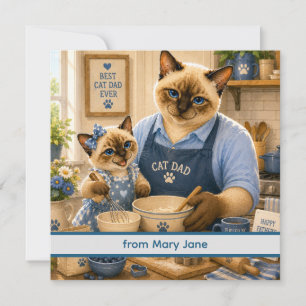 Vaderdag voor kattenvader kattenliefhebbers kaart