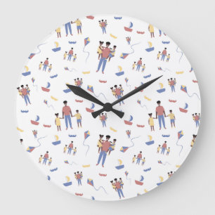 Vaderdag wandklok grote klok