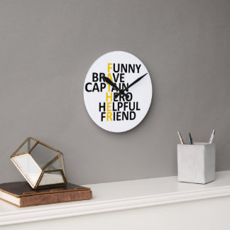 Vaderdag wandklok ronde klok