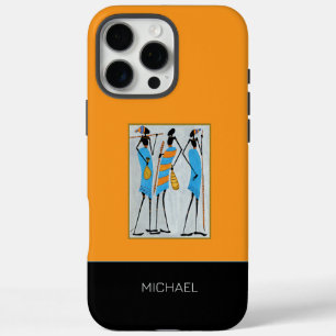 Vaderdag Waterverf, Maasai krijgers iPhone 16 Pro Max Hoesje