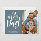 Vaderdag We houden van papa Foto Feestdagenkaart (Voorkant)
