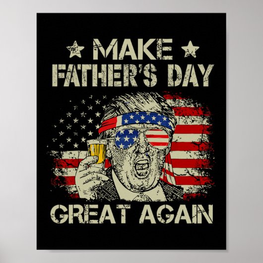 Vaderdag weer geweldig pa ltsp grappig donald tru poster (Voorkant)