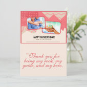 Vaderdag-Wenskaart Bedankkaart (Staand voorkant)