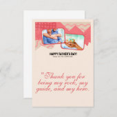 Vaderdag-Wenskaart Bedankkaart (Voorkant / Achterkant)