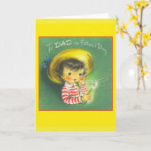  Vaderdag Wenskaart Kaart (Gele Bloem)