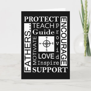 Vaderdag Wenskaart/Typografie Kaart