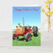 Vaderdag wenst met trekker kaart (Gele Bloem)