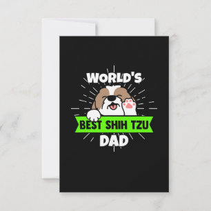 Vaderdag   Wereld beste sjiitische Tzu-hond RSVP Kaartje