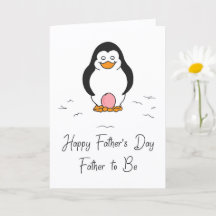 Vaderdag Wordt Vader van Meisje Pinguïn met Ei