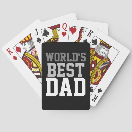 Vaderdag World's beste pa Black Pokerkaarten (Achterkant)
